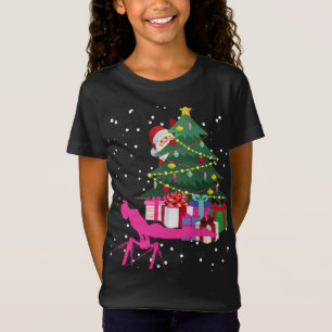T-Shirt Noël de gymnaste : Santa m'apporte des barres de g