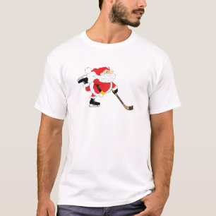 T-shirt Noël de Hockey Père Noël Patinage