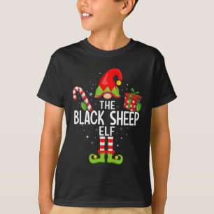 T-shirt Noël de la famille des elfes du mouton noir