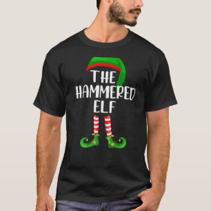 T-shirt Noël de la famille des elfes martelés