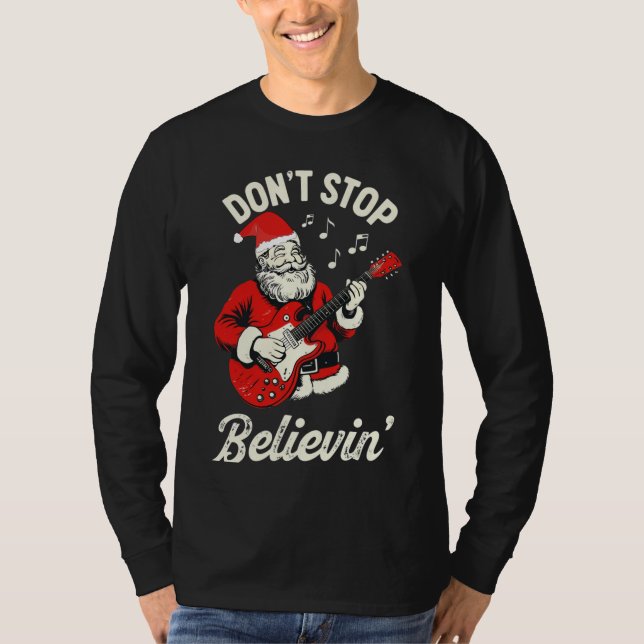 T-shirt Noël de la Guitare père Noël (Devant)