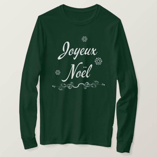 T-shirt Noël de la Louisiane Cajun de Français de Joyeux (Design devant)
