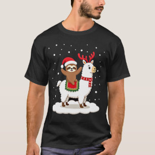 T-shirt Noël de la paresse de l'alpaca