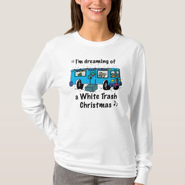 T-shirt Noël de la poubelle blanche (Devant)