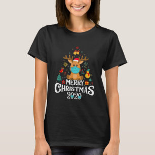 T-shirt Noel de Noël 2020 Cos de masques de cerfs d'arbres