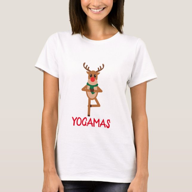 T-shirt Noël de yoga (Devant)
