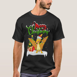 T-shirt Noël Décoration Pterodactyl Dinosaur Oiseau Christ