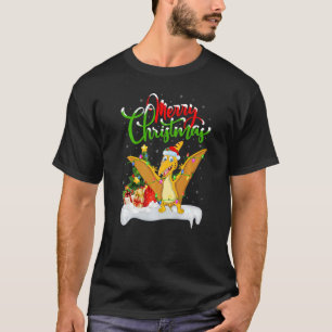 T-shirt Noël Décoration Pterodactyl Dinosaur Oiseau Christ
