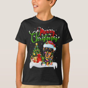 T-shirt Noël Décorations Père Noël Dachshund Chien Noël