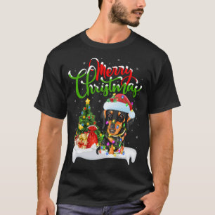 T-shirt Noël Décorations Père Noël Dachshund Chien Noël