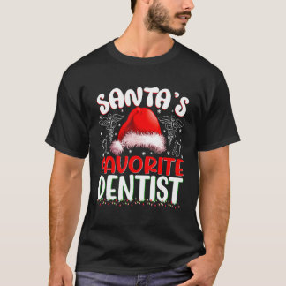 T-shirt Noël Dentiste préféré du Père Noël de Noël