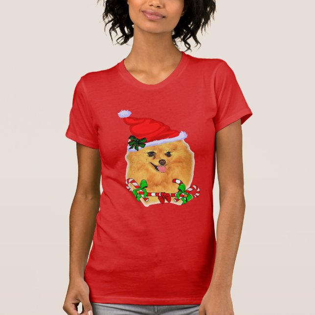 T-shirt Noël des amoureux de Poméranie (Devant)