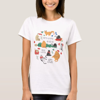 T-shirt Noël des amoureux des chats