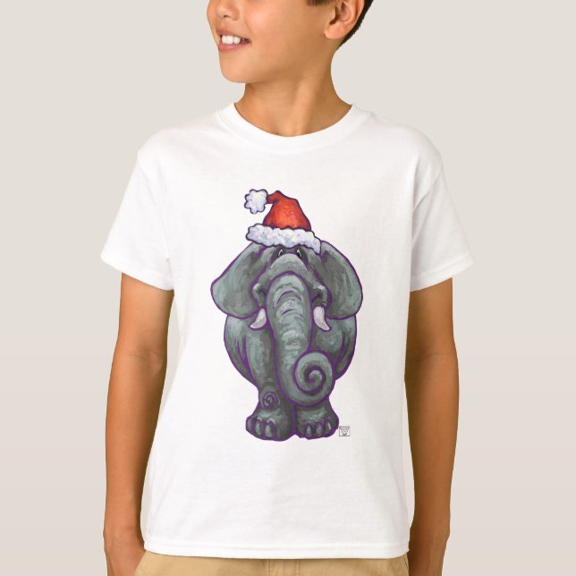 T-shirt Noël des éléphants (Devant)