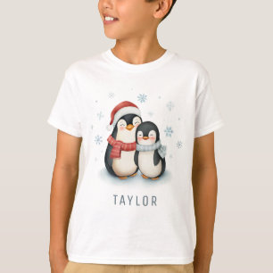 T-shirt Noël des mignons pingouins à thème d'hiver