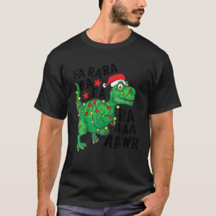 T-shirt Noël Dinosaure Santa Hat Fa Ra Rawr T Rex X