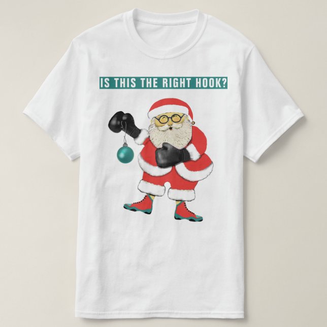 T-shirt Noël drôle de boxe (Design devant)