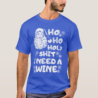 T-shirt Noël drôle dire vin noël ami