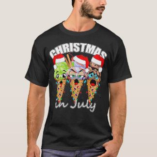 T-shirt Noël drôle en Juillet Été Icecream