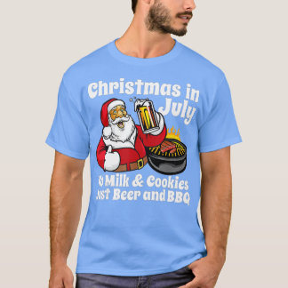 T-shirt Noël drôle En Juillet Pas de cookies Just Beer et 