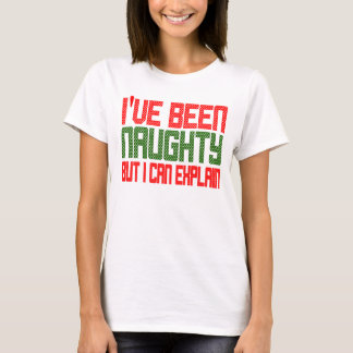 T-shirt Noël drôle J'ai été coquin croix scintillant