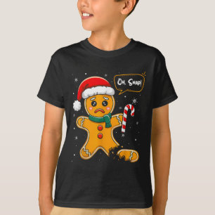 T-shirt Noël drôle Oh Snap Gingerbread Homme Cookie X M