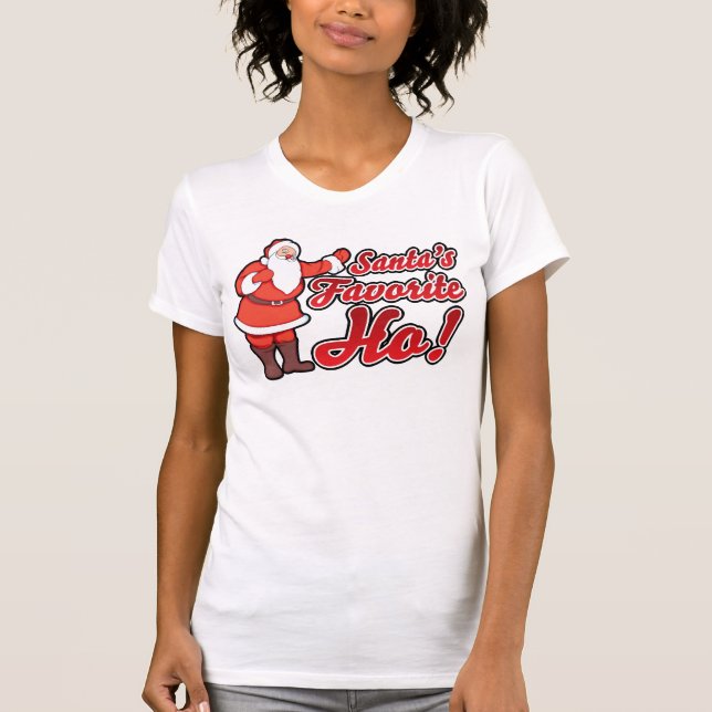T-shirt Noël drôle Santas Favori HO (Devant)