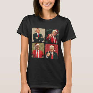 T-shirt Noël drôle trump rétro père noël trump xmas