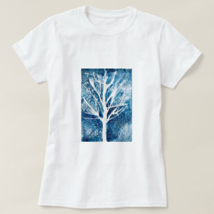 T-shirt Noël du bouleau blanc d'hiver