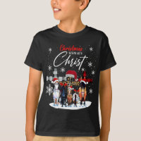 Noël du cheval commence avec le Christ Bullmastiff
