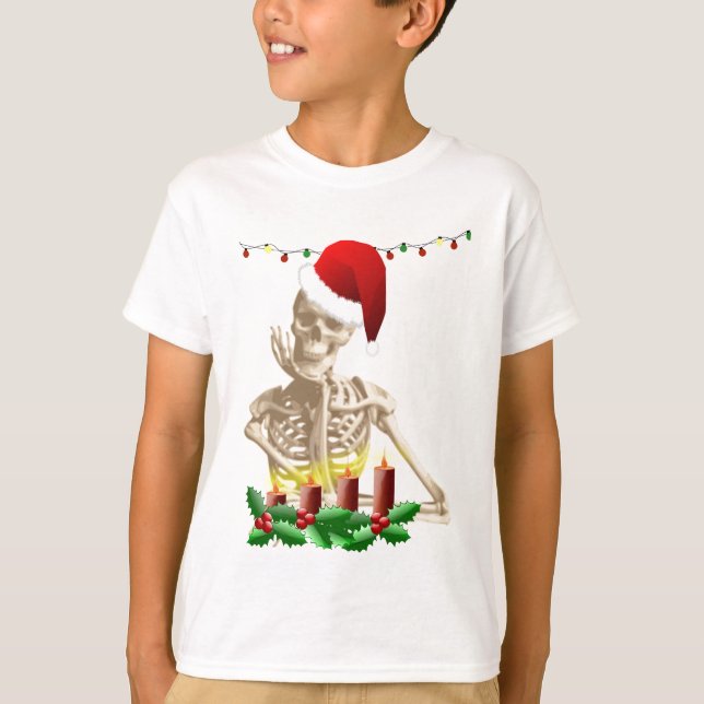 T-shirt noël du crâne (Devant)