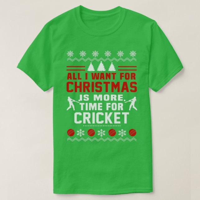 T-shirt Noël du cricket (Design devant)