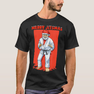 T-shirt Noël du Père Noël Drôle Jiu Jitsu brésilien