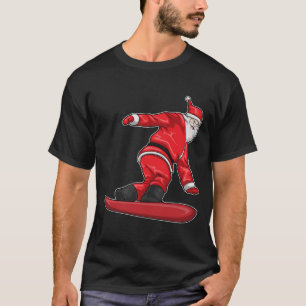 T-shirt Noël du Père Noël snowboard