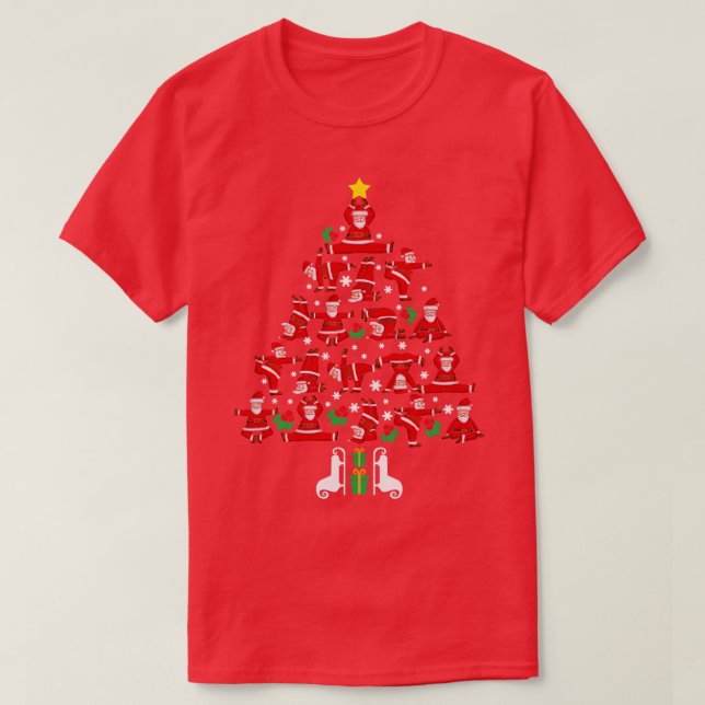 T-shirt Noël du yoga (Design devant)