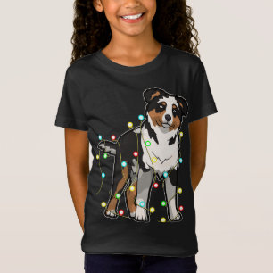 T-Shirt Noël éclaire l'Amoureux des chiens berger australi