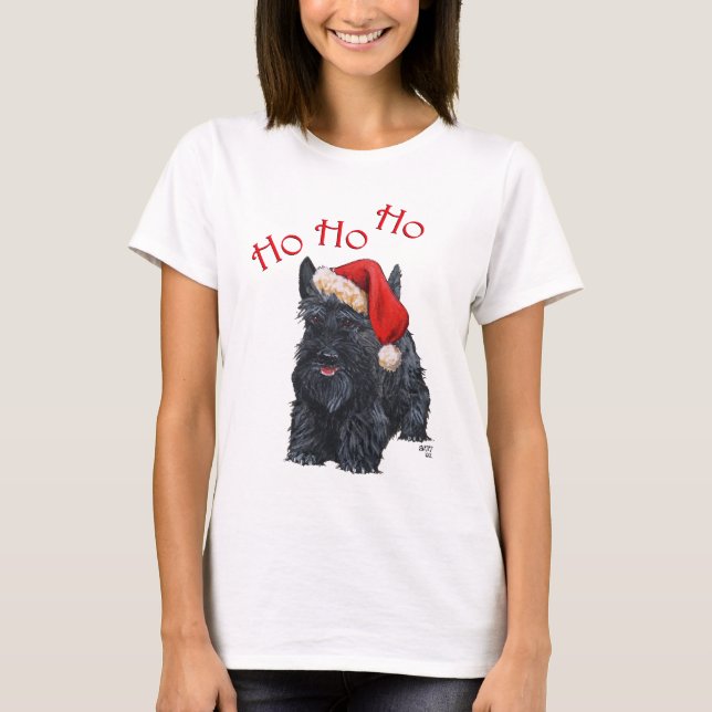 T-shirt Noël écossais Terrier (Devant)