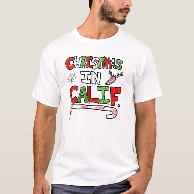 T-shirt Noël en Californie (Devant)