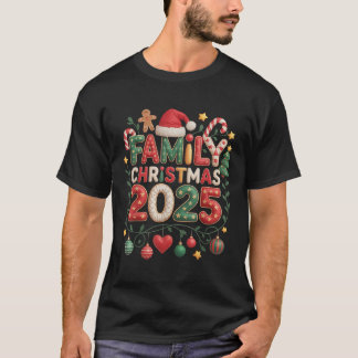 T-shirt Noël en famille patchwork 2025 assortis