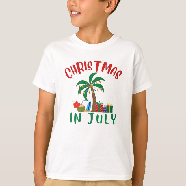 T-shirt Noël En Juillet (Devant)
