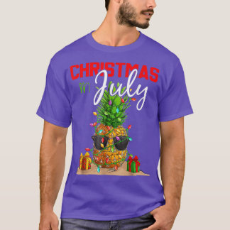 T-shirt Noël En Juillet Ananas Xmas Arbre Été Vaca