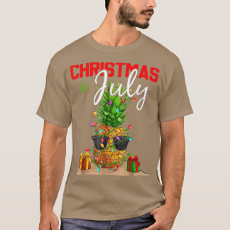 T-shirt Noël En Juillet Ananas Xmas Arbre Été Vaca