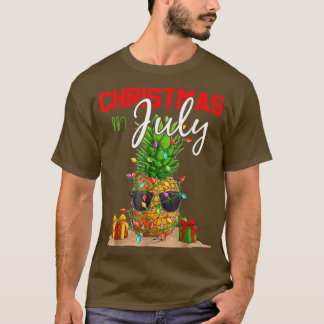 T-shirt Noël En Juillet Ananas Xmas Arbre Été Vaca