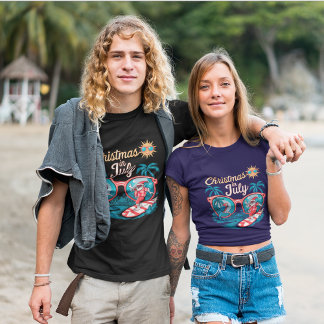 T-shirt Noël En Juillet Chemise, Été Père Noël