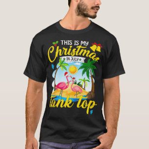 T-shirt Noël En Juillet Débardeur Funny Beach Summer Chri
