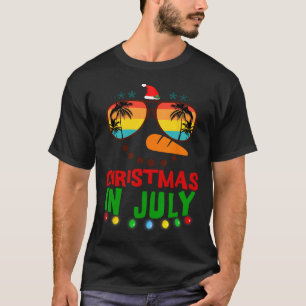 T-shirt Noël En Juillet Drôle Snowman Beach Été Hawai
