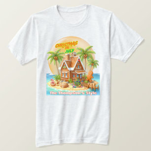 T-shirt Noël en Juillet en Famille