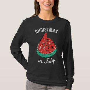 T-shirt Noël En Juillet Eté Pastèque Arbre De Noël