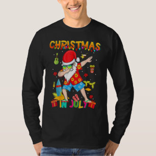 T-shirt Noël En Juillet Été Père Noël Surfing Beach Vaca