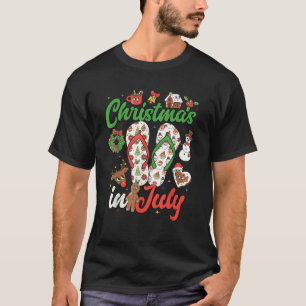 T-shirt Noël En Juillet Flip Flops Xmas Drôle Été Fli